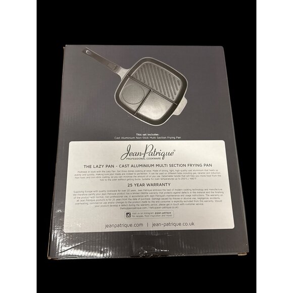 Jean-Patrique Lazy Pan for Breakfast Egg Poacher Frying Pan, Black New in Box - Picture 2 of 3